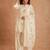 Cream silk blend embroidered farshi salwar set