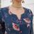 Blue floral printed cotton kurta set