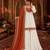 White silk blend embroidered palazzo set