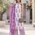 White floral printed cotton kurta set