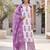 White floral printed cotton kurta set