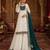 White silk blend embroidered palazzo set