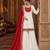 White silk blend embroidered palazzo set