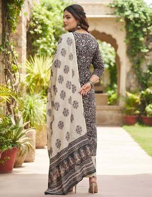Multicolor floral printed cotton kurta set 2