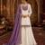 White silk blend embroidered palazzo set