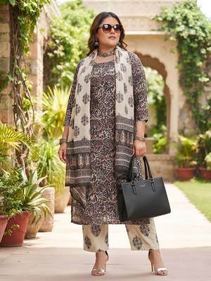 Multicolor floral printed cotton kurta set 5
