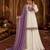 White silk blend embroidered palazzo set