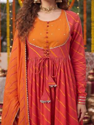 Pink floral printed cotton kurta set 3