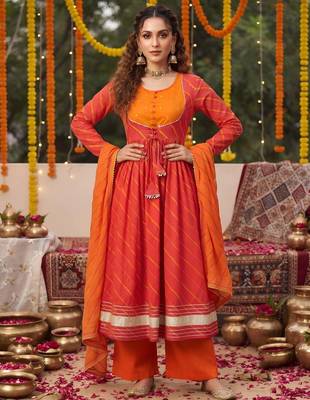 Pink floral printed cotton kurta set 5
