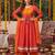Pink floral printed cotton kurta set
