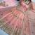 Light-pink silk blend embroidered flared gown set