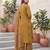 Yellow floral printed cotton kurta set