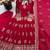 Rani-pink silk blend embroidered flared gown set