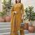 Yellow floral printed cotton kurta set