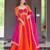 Multicolor silk blend embroidered anarkali set
