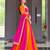 Multicolor silk blend embroidered anarkali set