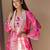Pinkie affaire cotton 3 piece kurta & jacket set