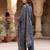 Blue floral printed cotton kurta set