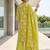 Green floral printed cotton kurta set