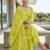 Green floral printed cotton kurta set
