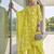 Green floral printed cotton kurta set