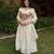 Cream chanderi embroidered kurta set