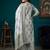 Grey floral printed cotton kurta set
