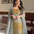 Grey silk blend embroidered palazzo set