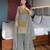 Grey silk blend embroidered palazzo set
