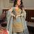 Grey silk blend embroidered palazzo set