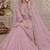 Pink faux georgette embroidered sharara set