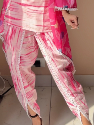 Pinkie affaire cotton 3 piece kurta & jacket set 4
