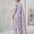 Lavender floral printed cotton kurta set