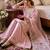 Pink faux georgette embroidered sharara set