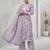 Lavender floral printed cotton kurta set