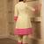 Yellow cotton linen stripes print kurta set