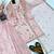 Pink faux georgette embroidered sharara set