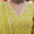 Green floral printed cotton kurta set