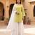 Green floral printed cotton kurta set
