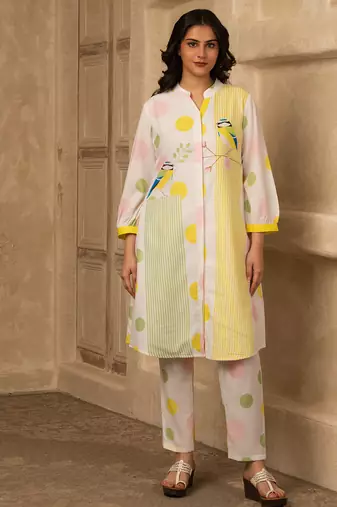 Polka dot fun cotton kurta set