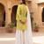 Green floral printed cotton kurta set