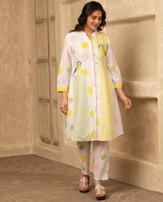 Polka dot fun cotton kurta set 2