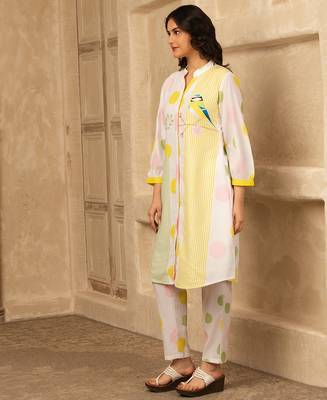 Polka dot fun cotton kurta set 3