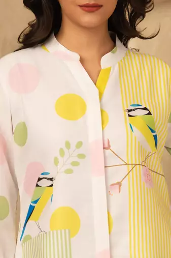 Polka dot fun cotton kurta set