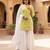 Green floral printed cotton kurta set