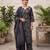 Blue floral printed cotton kurta set