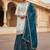 Off-white silk blend embroidered sharara set