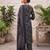Blue floral printed cotton kurta set