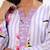 Lavender stripes cotton kurta set