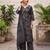 Blue floral printed cotton kurta set